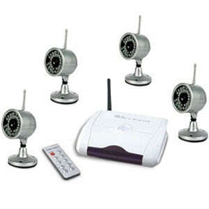 2.4Ghz Wireless Camera Kit - 4 x Night Vision, Waterproof Camera's & 4 Channel Receiver