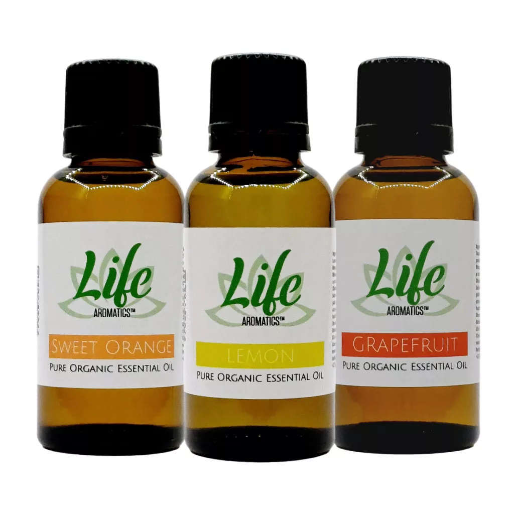 Organic Citrus Oils: Grapefruit - Sweet Orange - Lemon