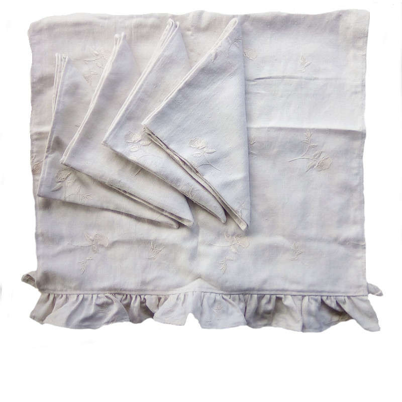 Linen Embroidered Placemats / Runners