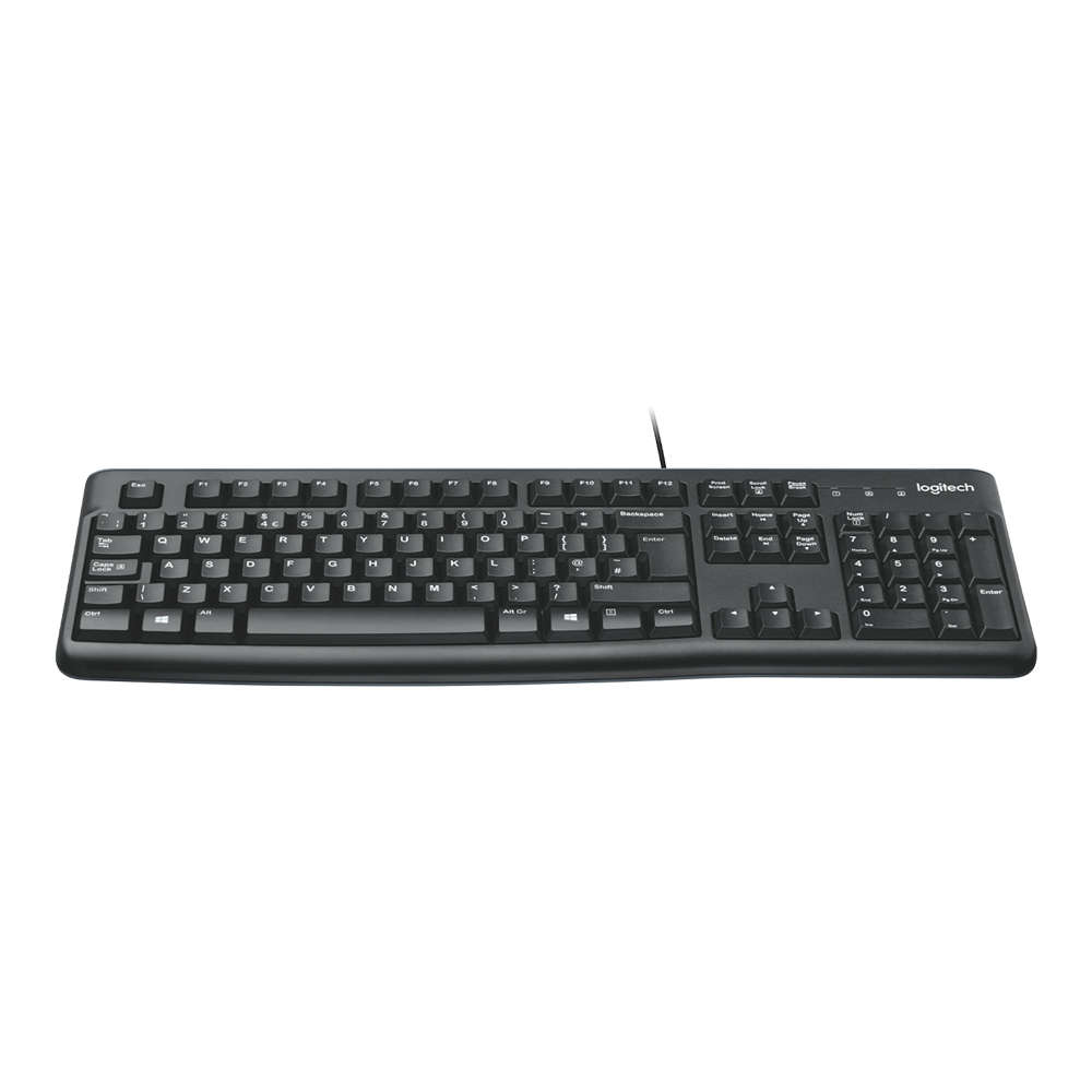 Logitech - K120 Wired Keyboard USB Black - Logitech - K120 Wired Keyboard USB Black