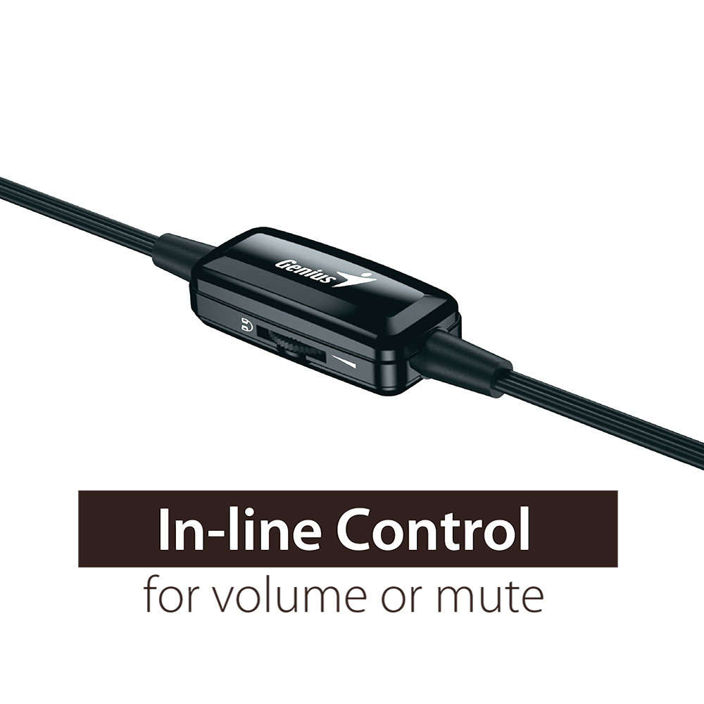 Genius - USB Headset 220U Black - Genius - USB Headset 220U Black
