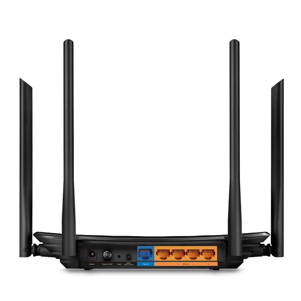 Tp-Link - Archer A6 AC1200 Wireless MU-MIMO Gigabit Dual Band Router & 4 Antennas - Tp-Link - Arc...
