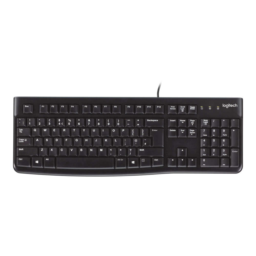 Logitech - K120 Wired Keyboard USB Black - Logitech - K120 Wired Keyboard USB Black