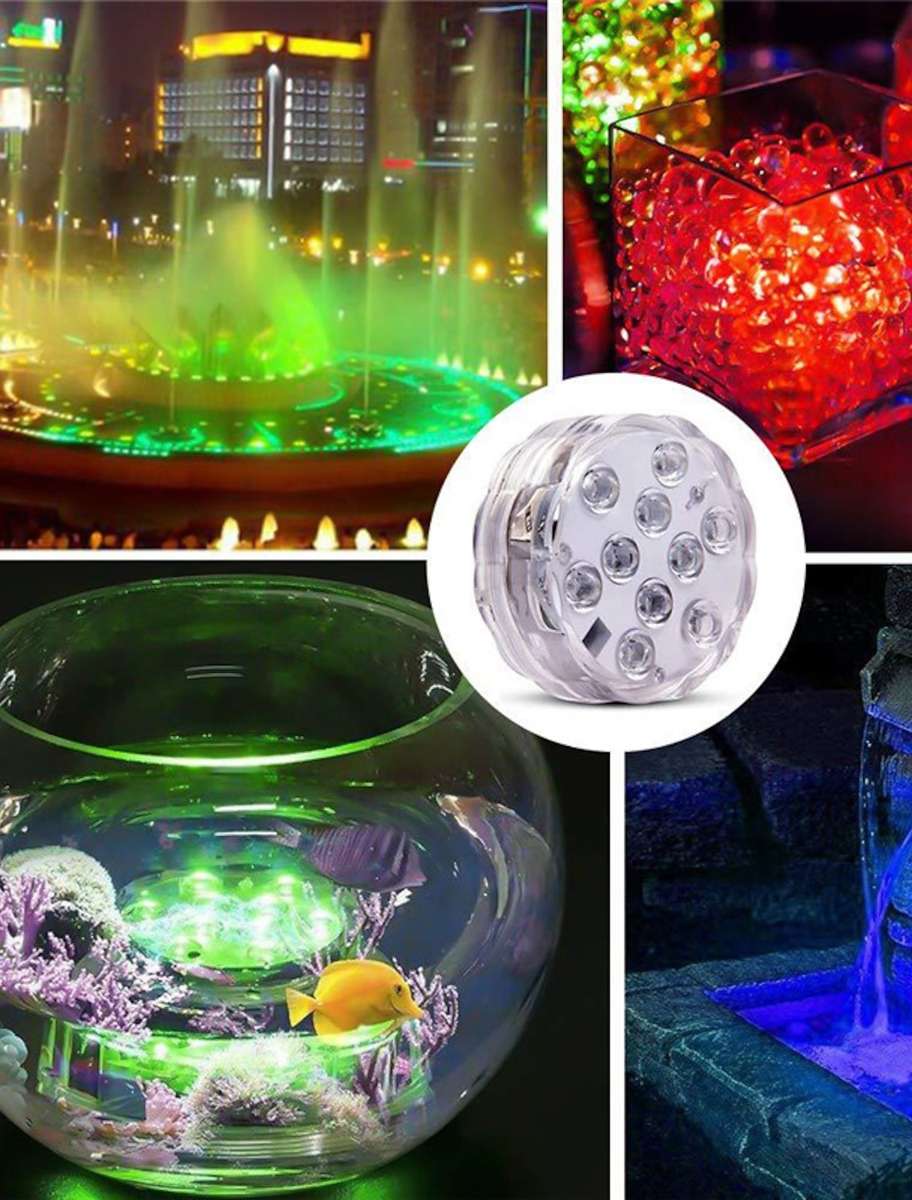 Submersible LED Light 16 Colors Remote Control