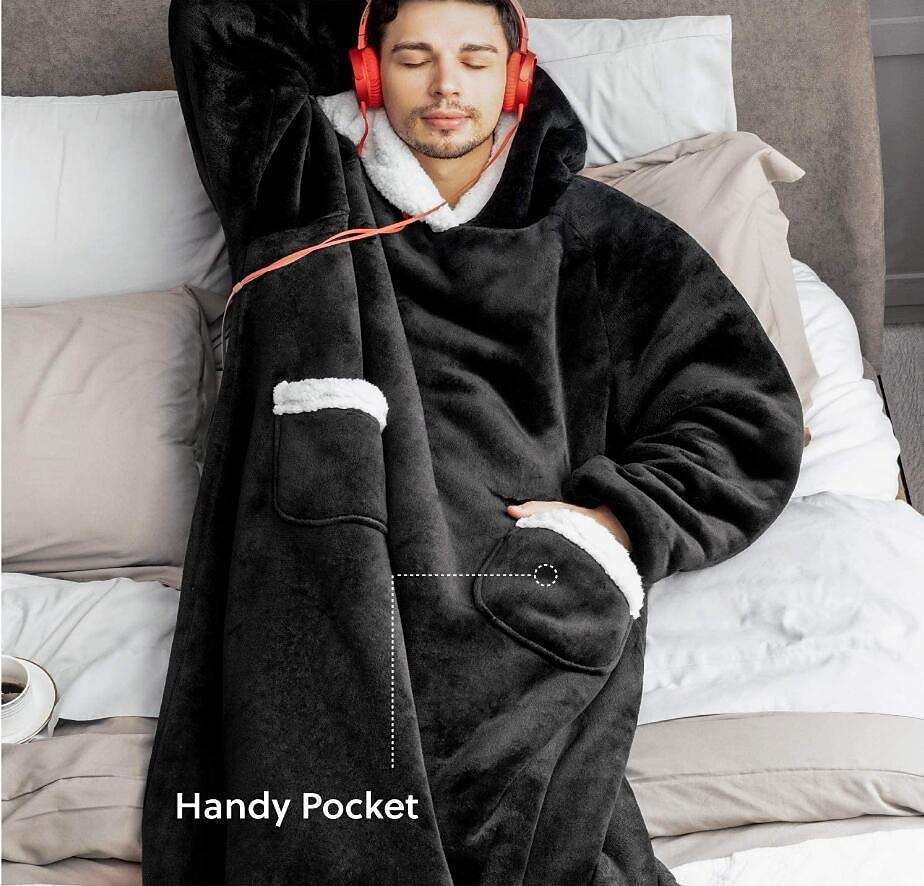 Oversized Super Long  Huggle Hoodie