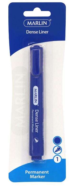Marlin Dense Permanent Markers 1's Blue