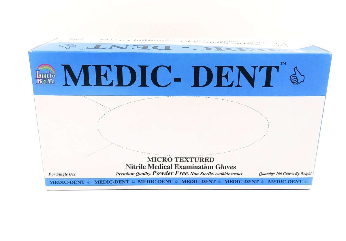 Textured Nitrile Powder Free Gloves (M) Box of 100