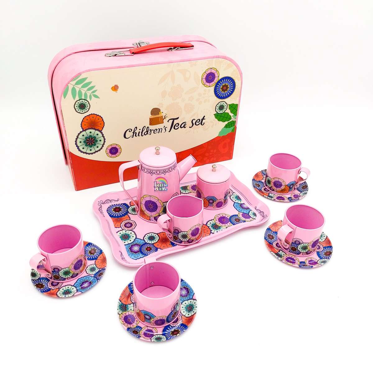 Floral Tin Tea Set