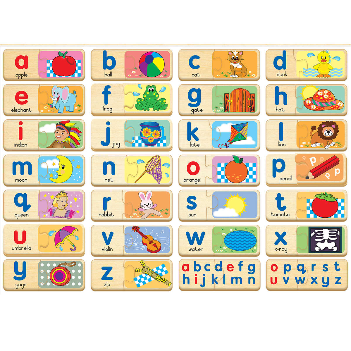 Alpha Match 26 x 2 Piece Genuine Wood Puzzles