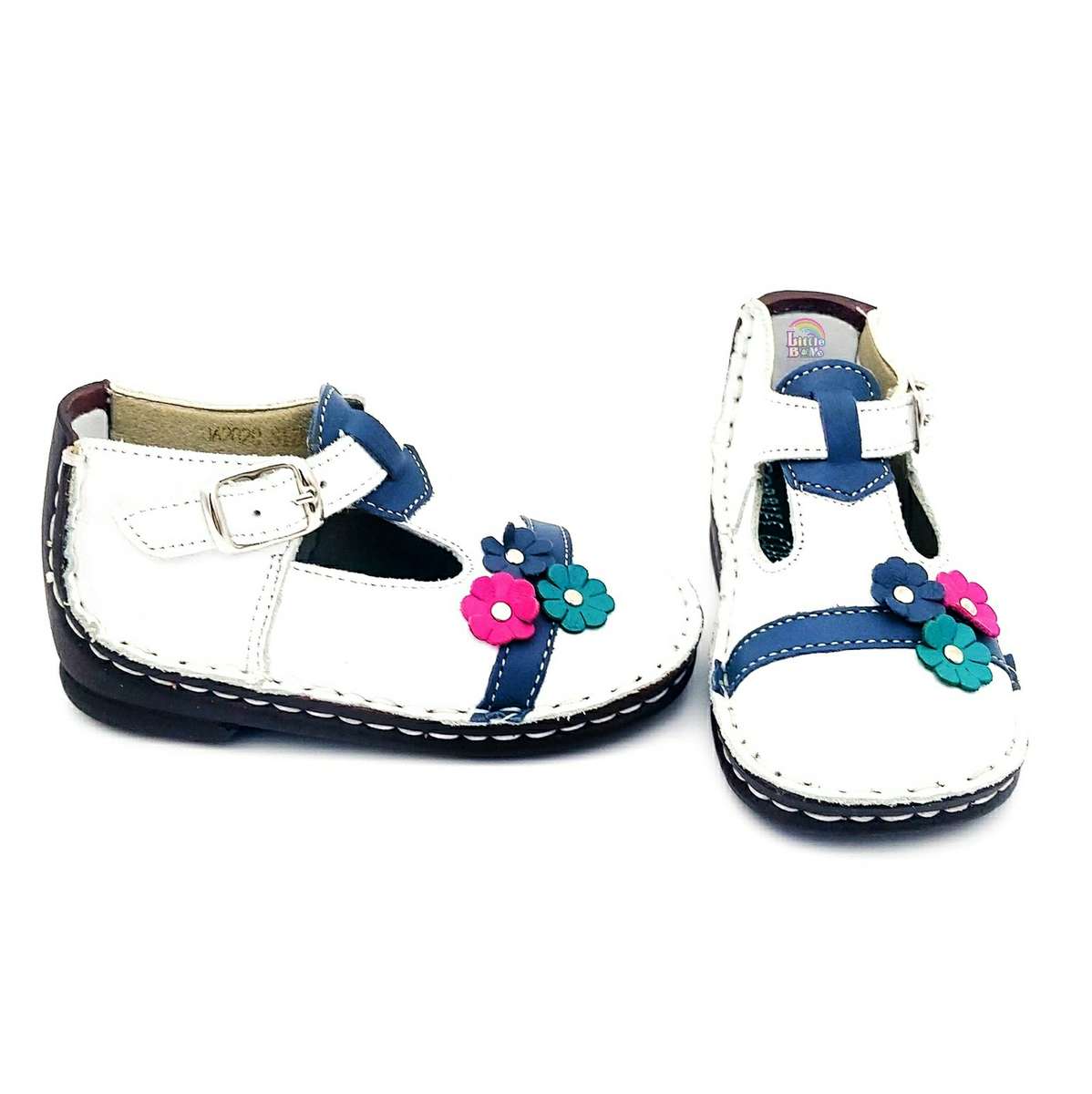 Cobbles - White & Rainbow Flowers (2,6)