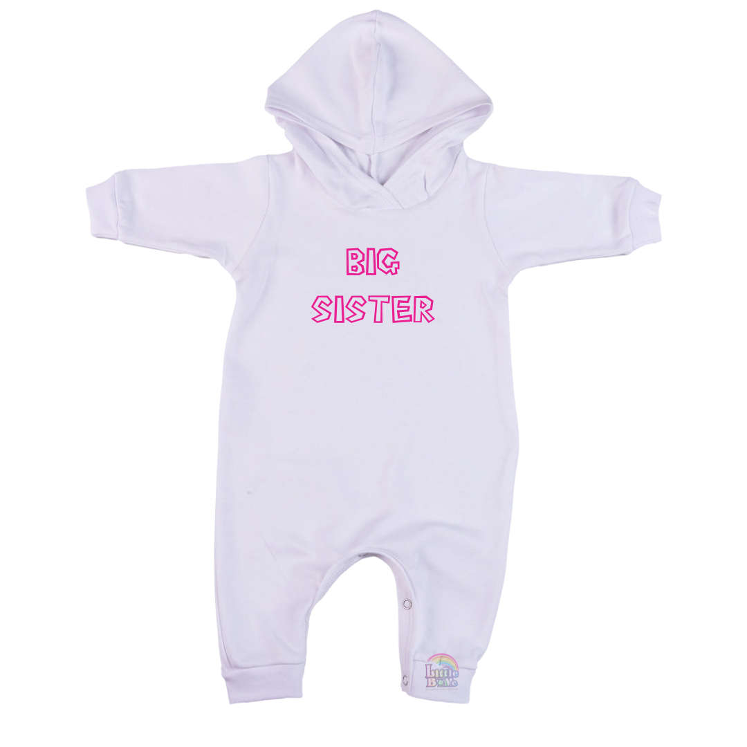 Big Sister Hooded Romper (0-24mnts)