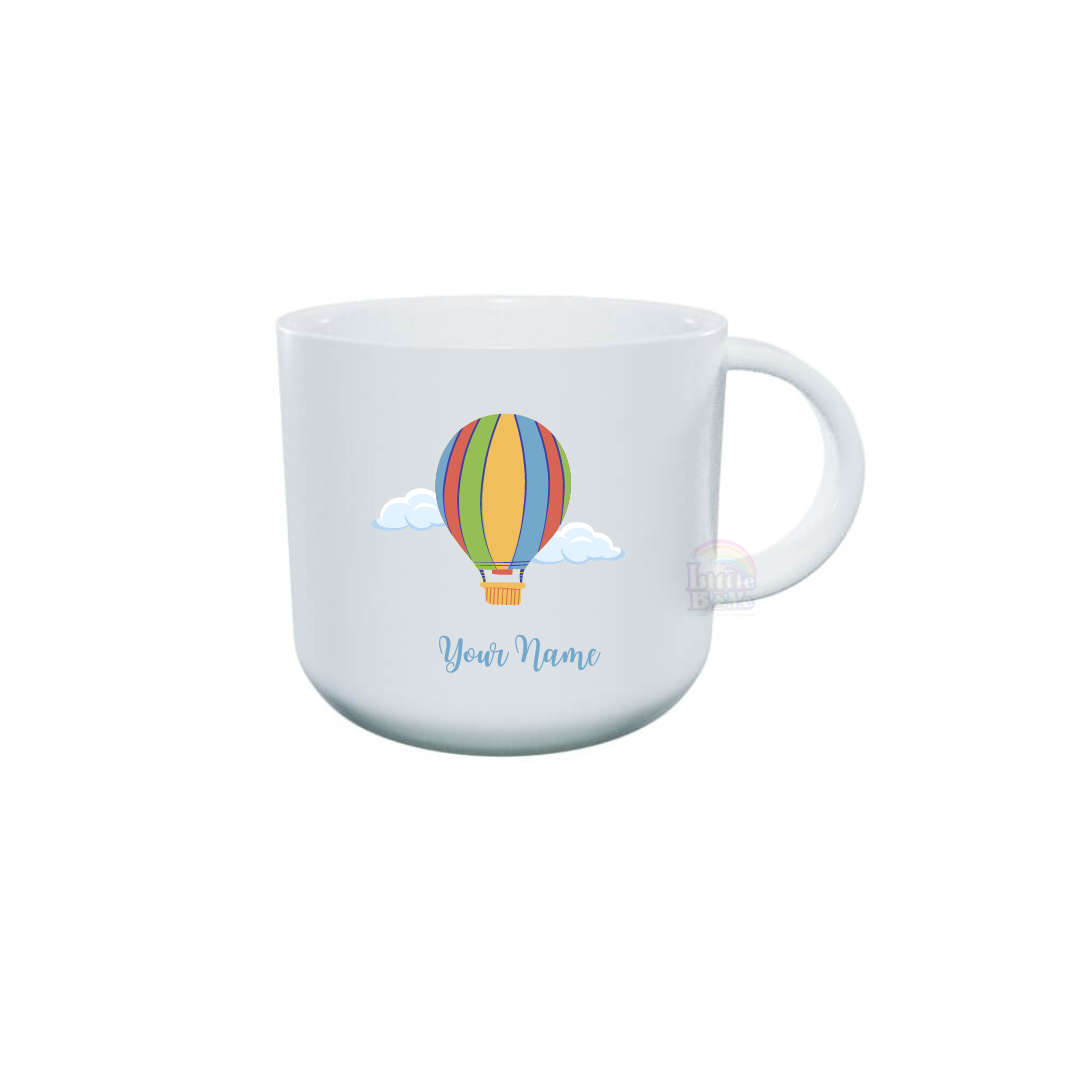 Personalized Toddler Mug - Hot Air Balloon Blue