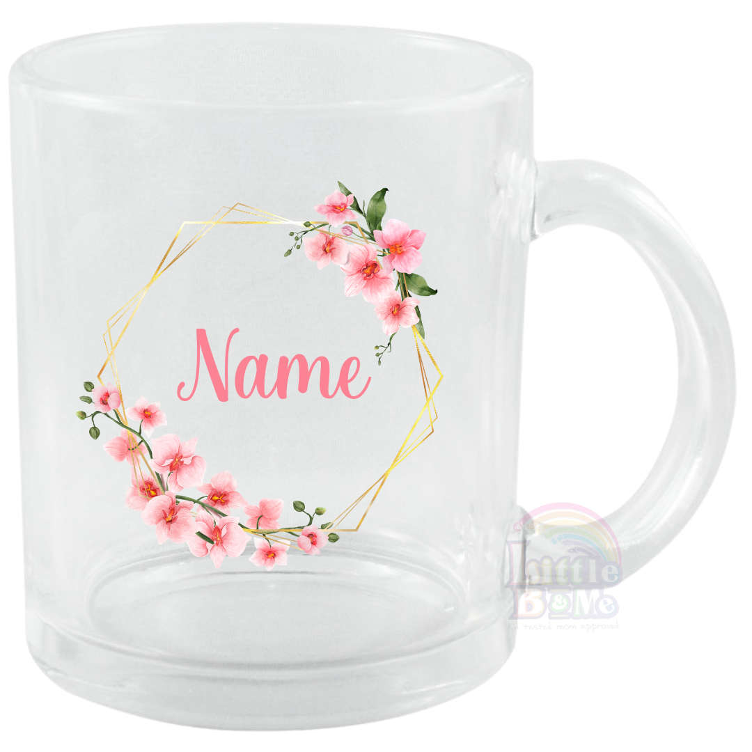 Personalized Clear Pink Floral
