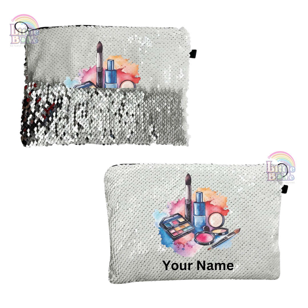 Personalized Sequin Cosmetic Bag- Makeup