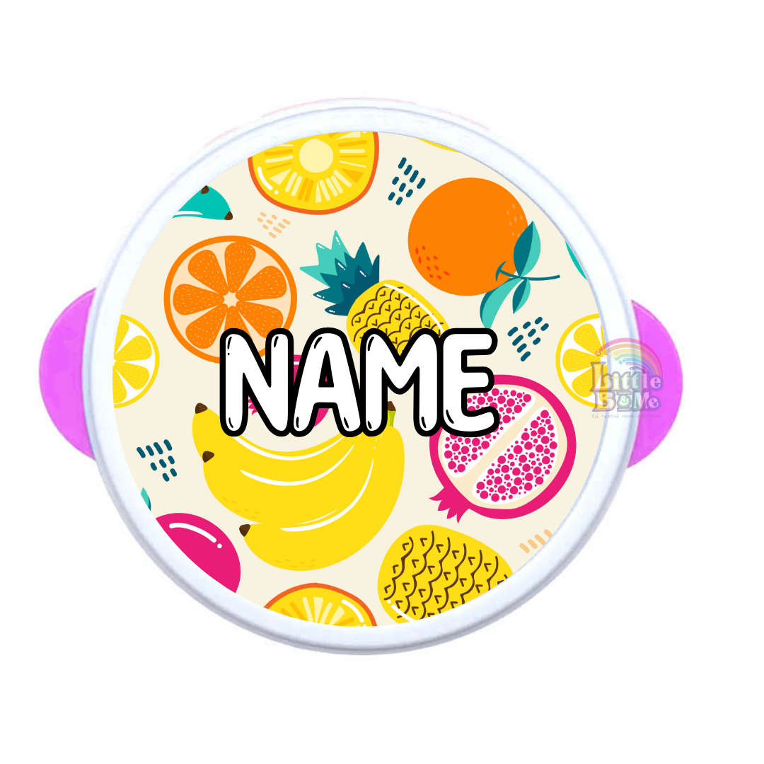 Personalized Round Lunch Box - Fruit 2
