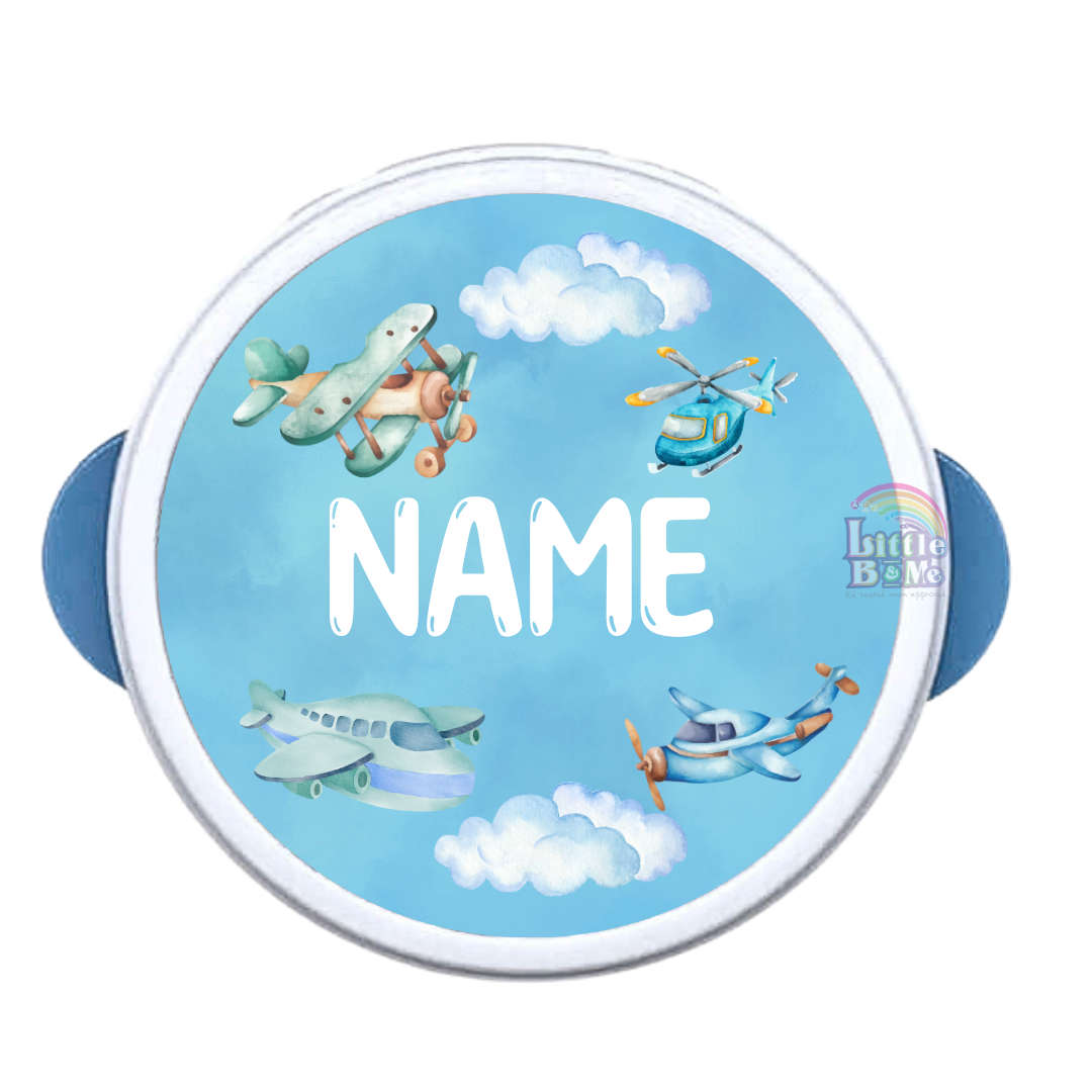 Personalized Round Lunch Box - Sky