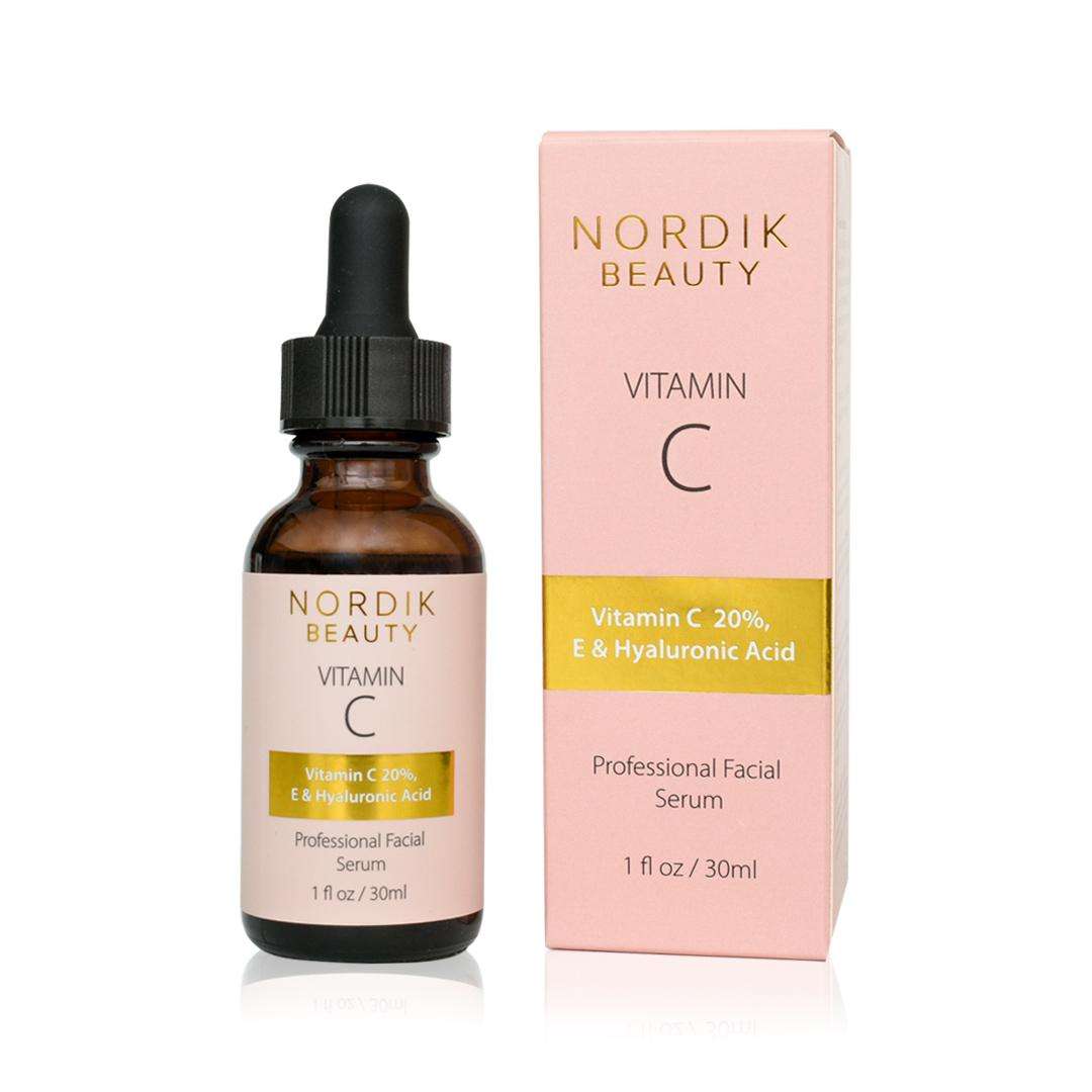 Nordik Beauty Natural Anti Aging Serum with Hyaluronic Acid & Vitamin C