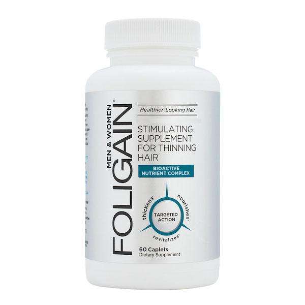 Foligain Stimulating Supplement for Thinning Hair for Men & Women - 60 Capsules