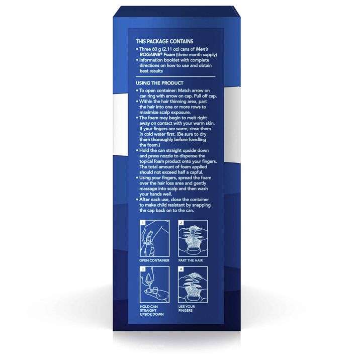 Rogaine 5% Minoxidil Foam for Men (3 Month Supply)