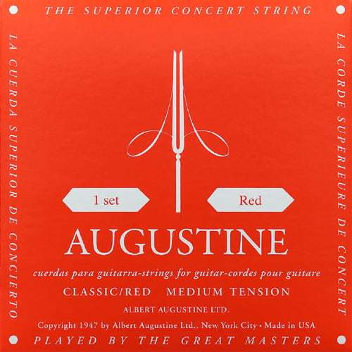Augustine Classic guitar strings - Red - Classic Trebles, Red Basses