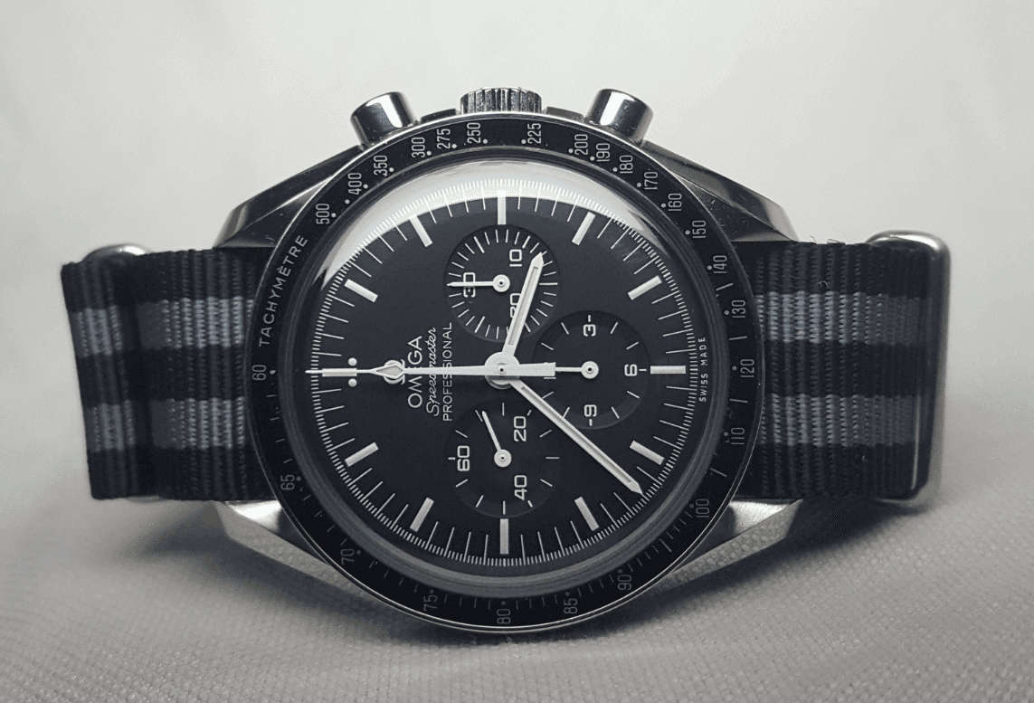 22mm Nato Watch Strap Black/Grey (Bond)