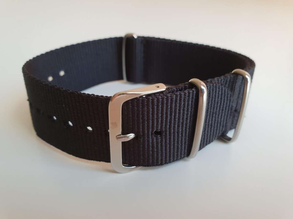 24mm Nato Watch Strap Black