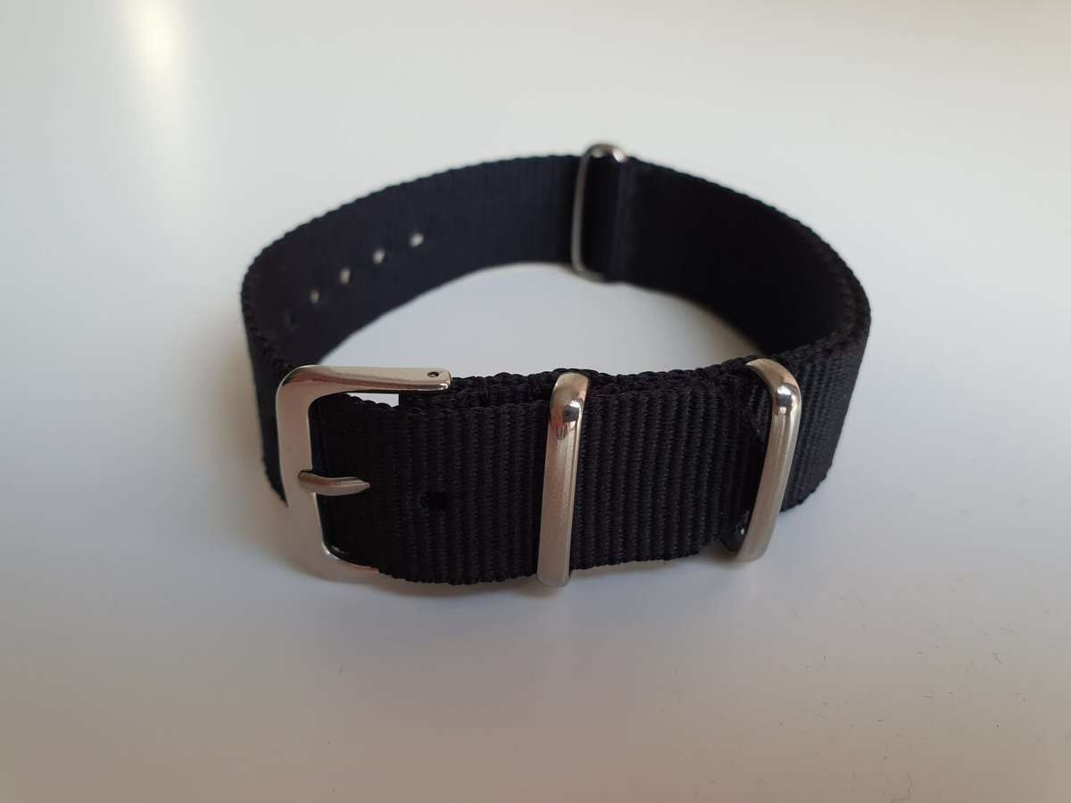 18mm Nato Watch Strap Black