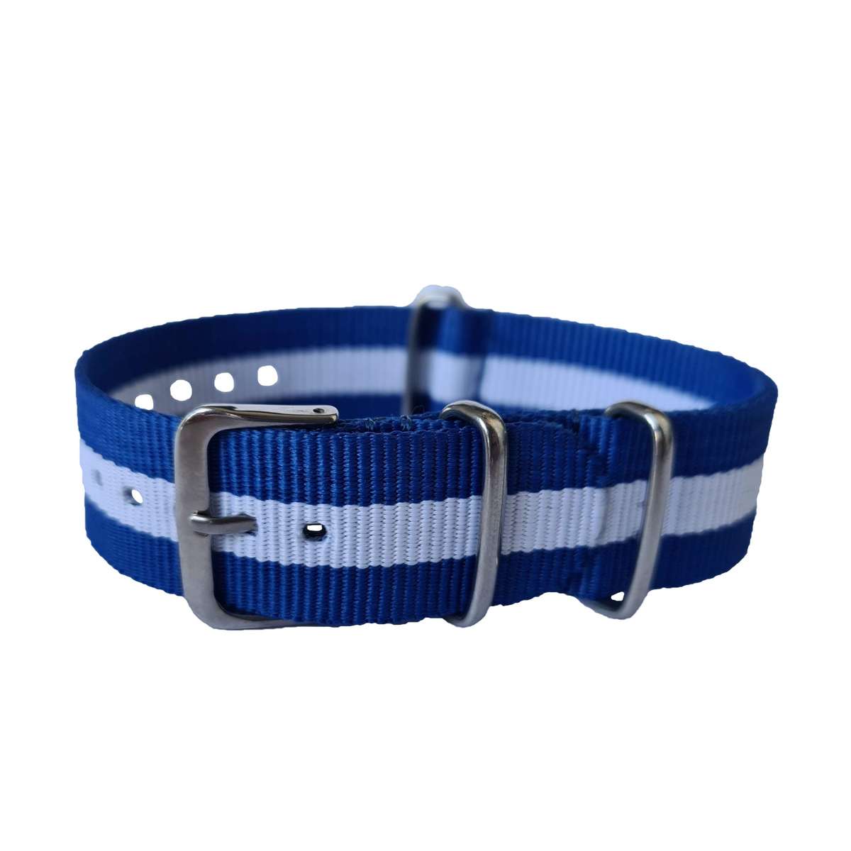 20mm Nato Watch Strap Blue/White