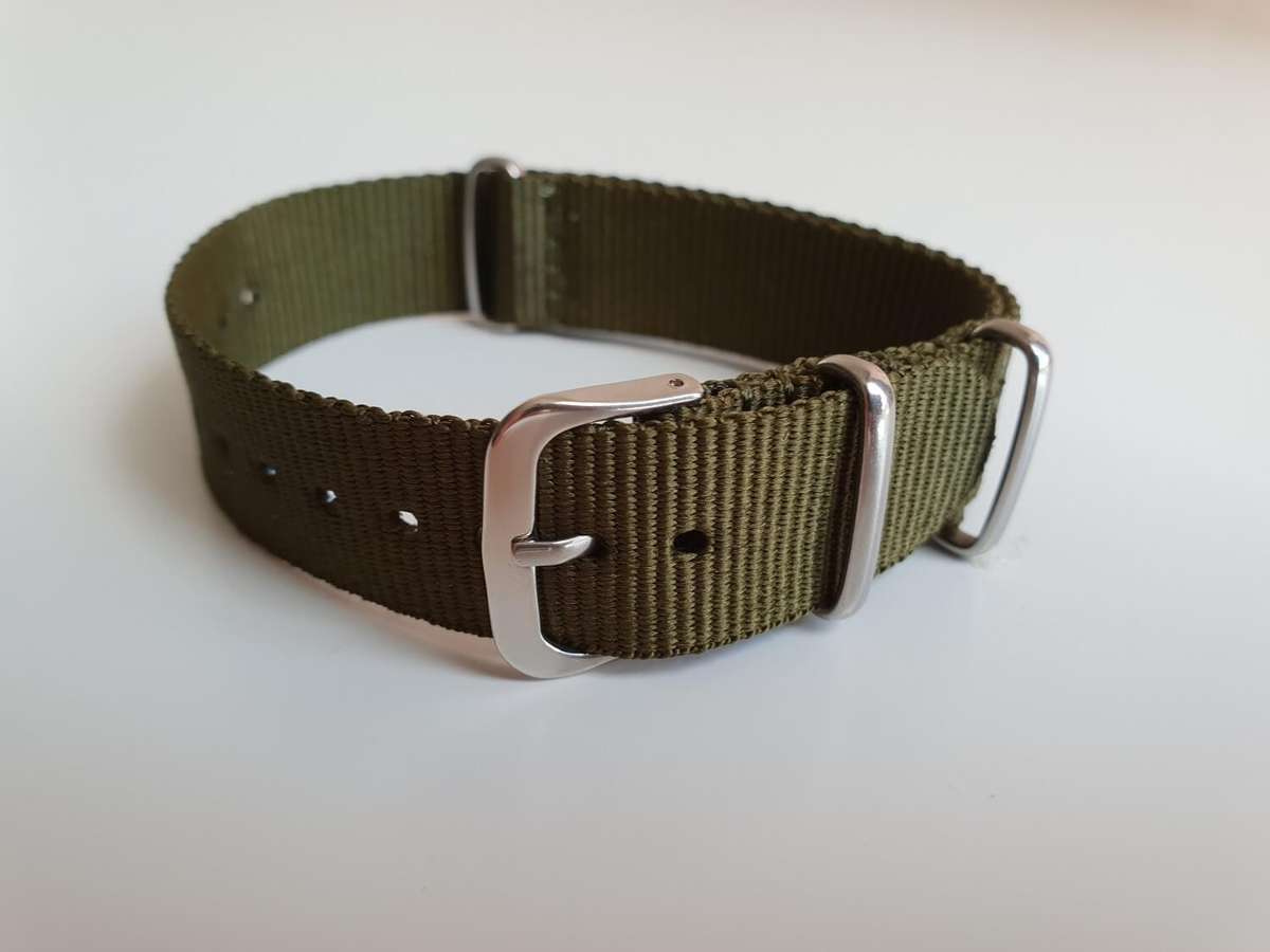 18mm Nato Watch Strap Khaki Green