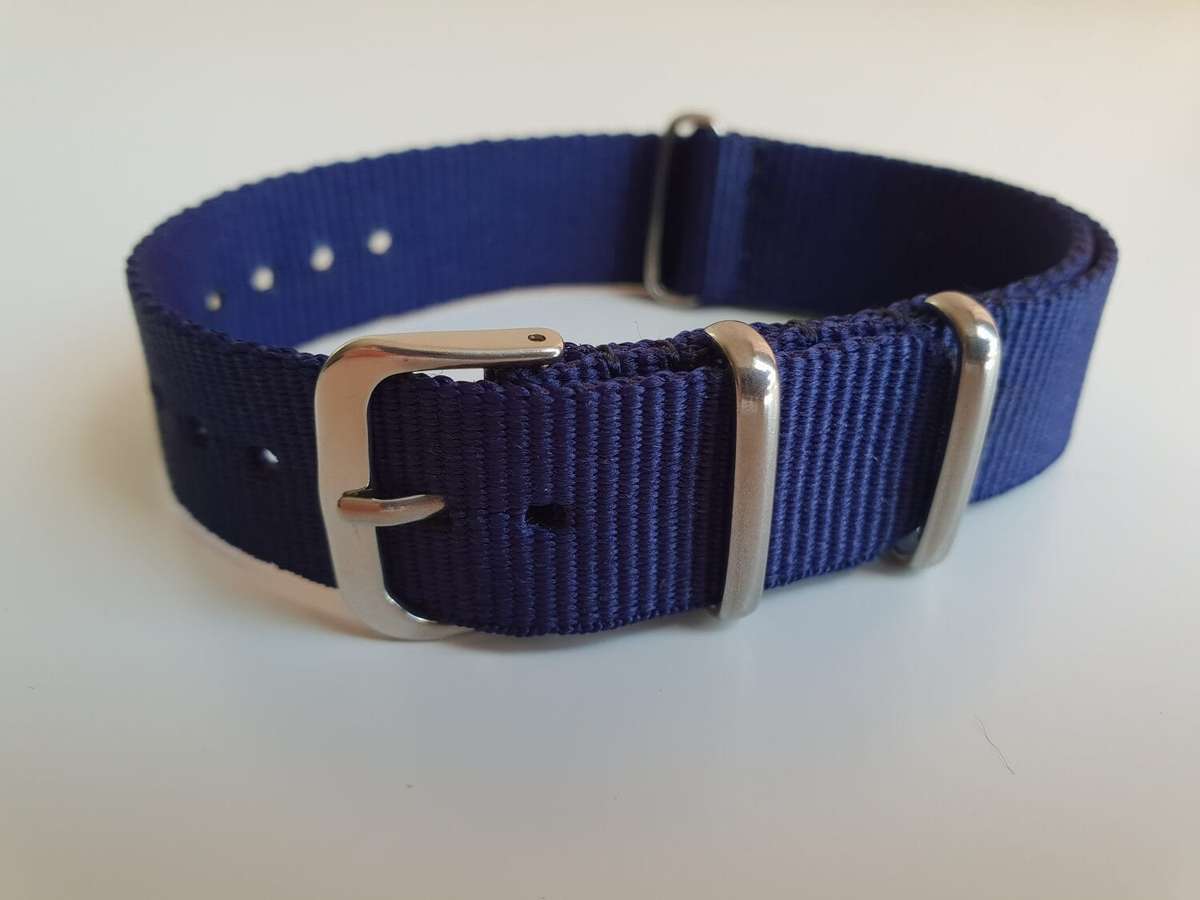 18mm Nato Watch Strap Navy Blue