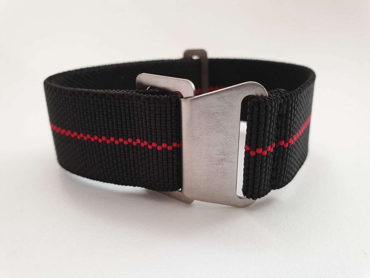 20mm Paratrooper Watch Strap Black/Red