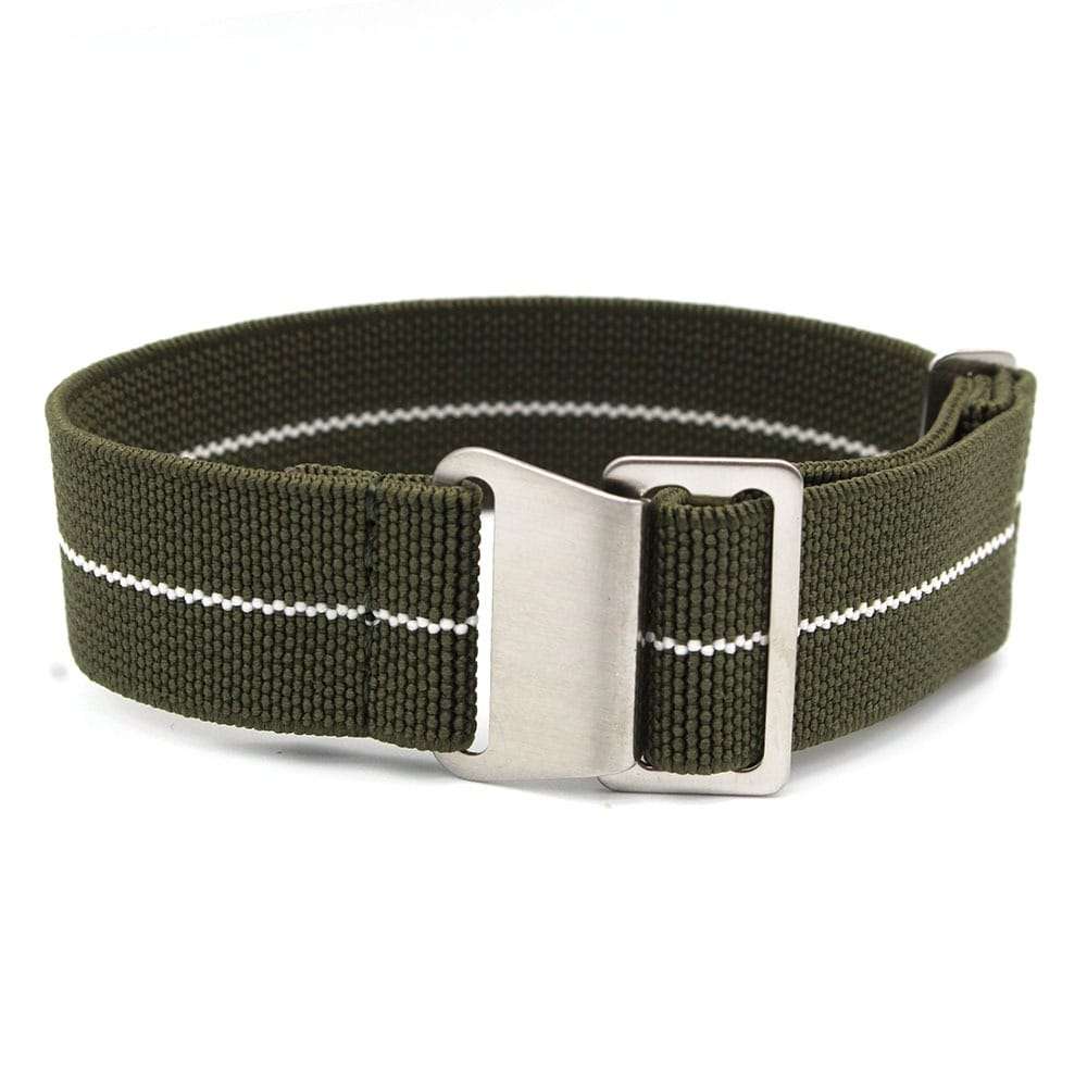 20mm Paratrooper Watch Strap Khaki/White