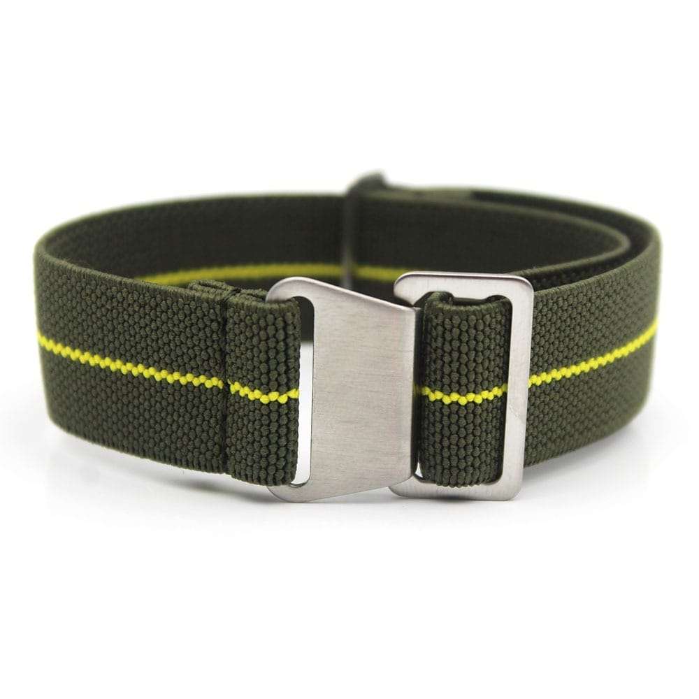 22mm Paratrooper Watch Strap Khaki/Yellow