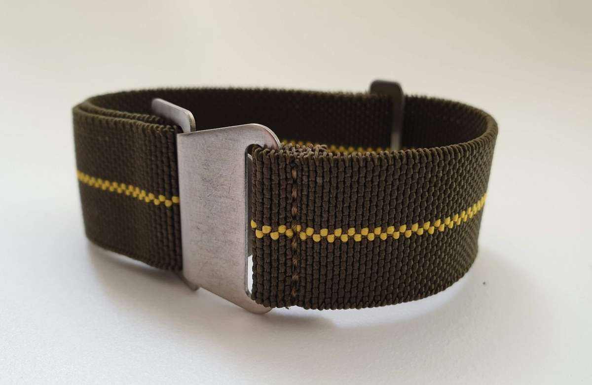 22mm Paratrooper Watch Strap Khaki/Yellow