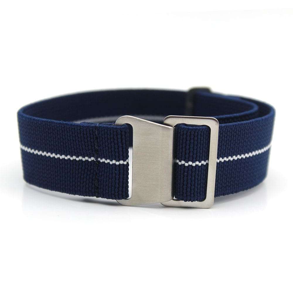 20mm Paratrooper Watch Strap Navy/White