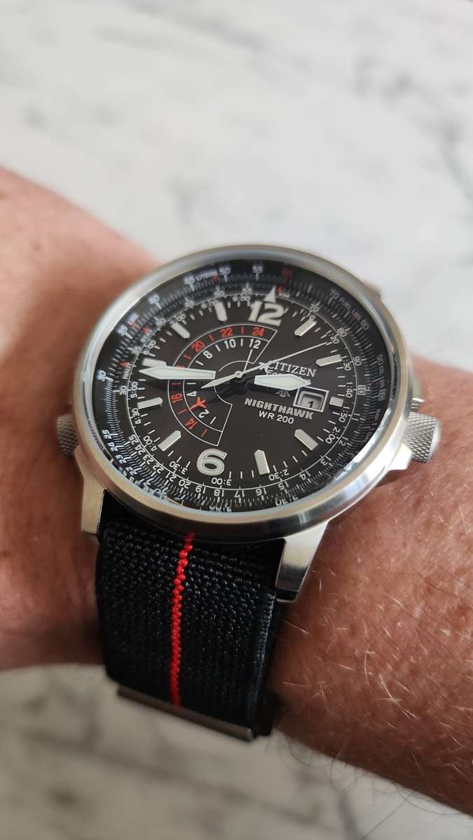 20mm Paratrooper Watch Strap Black/Red