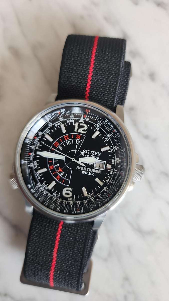 20mm Paratrooper Watch Strap Black/Red