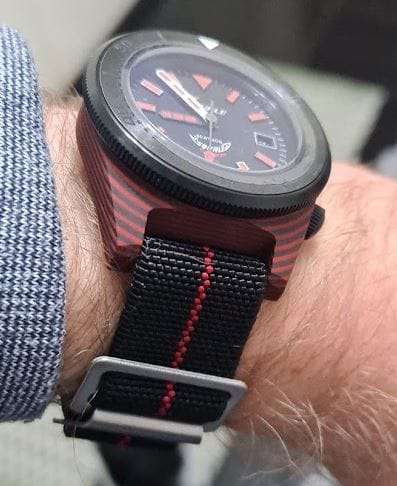 20mm Paratrooper Watch Strap Black/Red