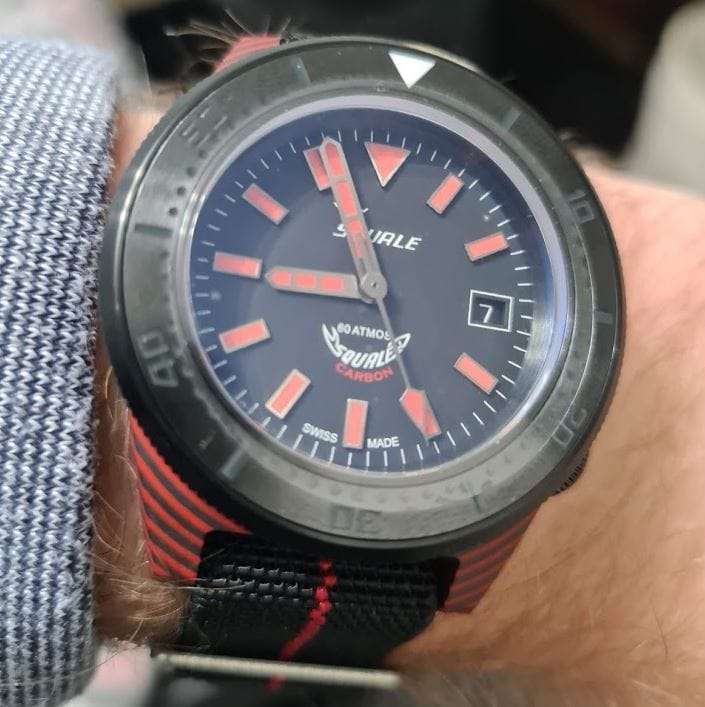 20mm Paratrooper Watch Strap Black/Red