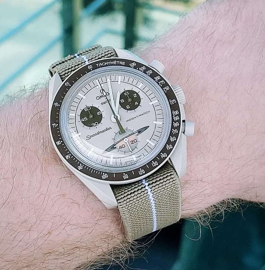 22mm Paratrooper Watch Strap Grey/White