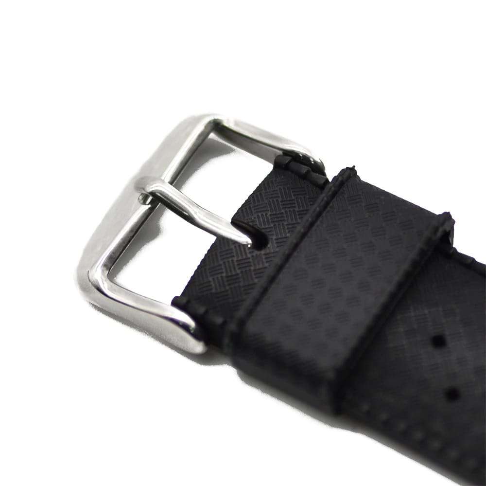 22mm Vintage Tropic Rubber Strap Black