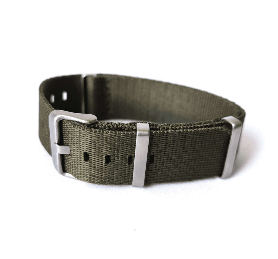 22mm Seat Belt Nato Watch Strap Khaki Green