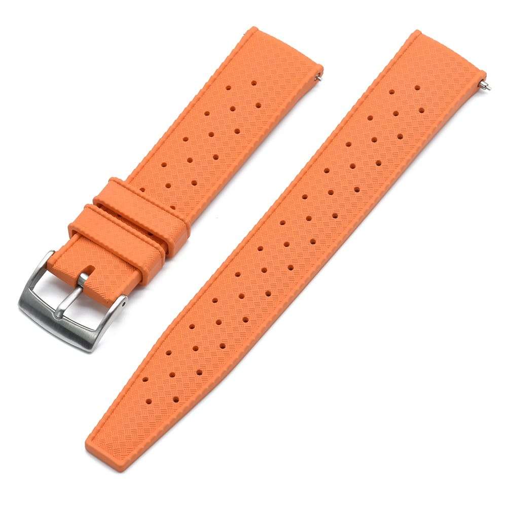 20mm Vintage Tropic Rubber Strap Orange