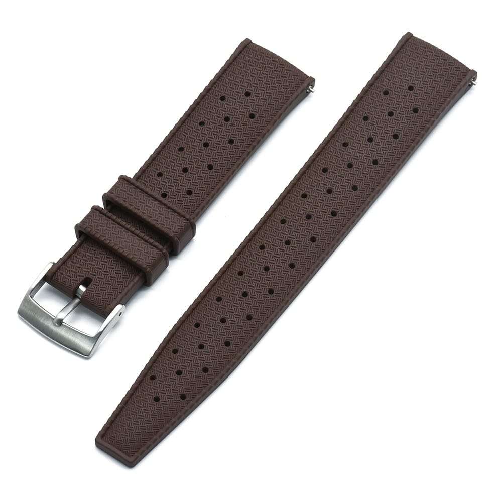 22mm Vintage Tropic Rubber Strap Brown