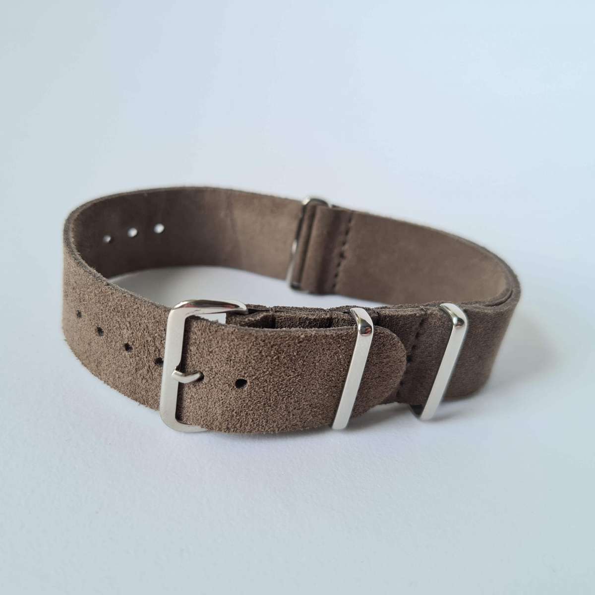 20mm Suede Nato Watch Strap Grey
