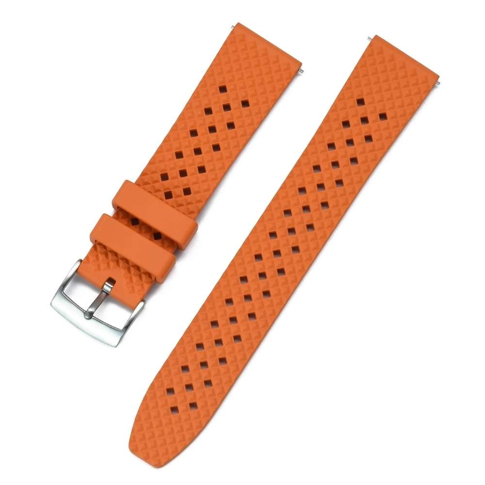 18mm Honeycomb Rubber Strap Orange