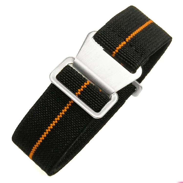 22mm Paratrooper Watch Strap Black/Orange