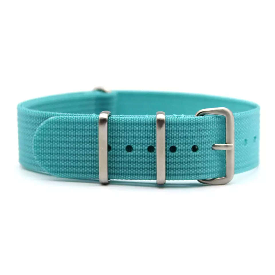 18mm Ribbed Nato Watch Strap Sky Blue