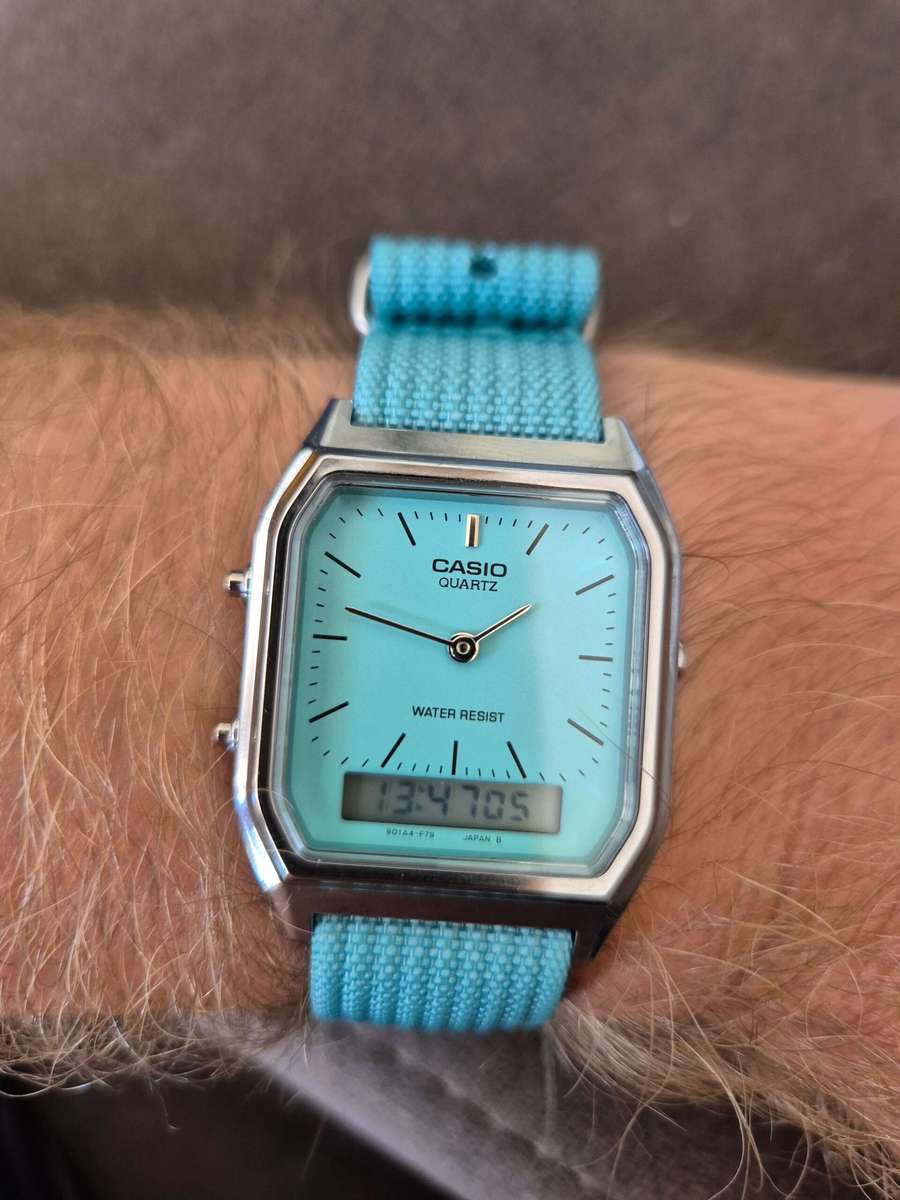 22mm Ribbed Nato Watch Strap Sky Blue