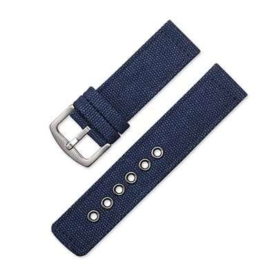 22mm Canvas Watch Strap Navy Blue